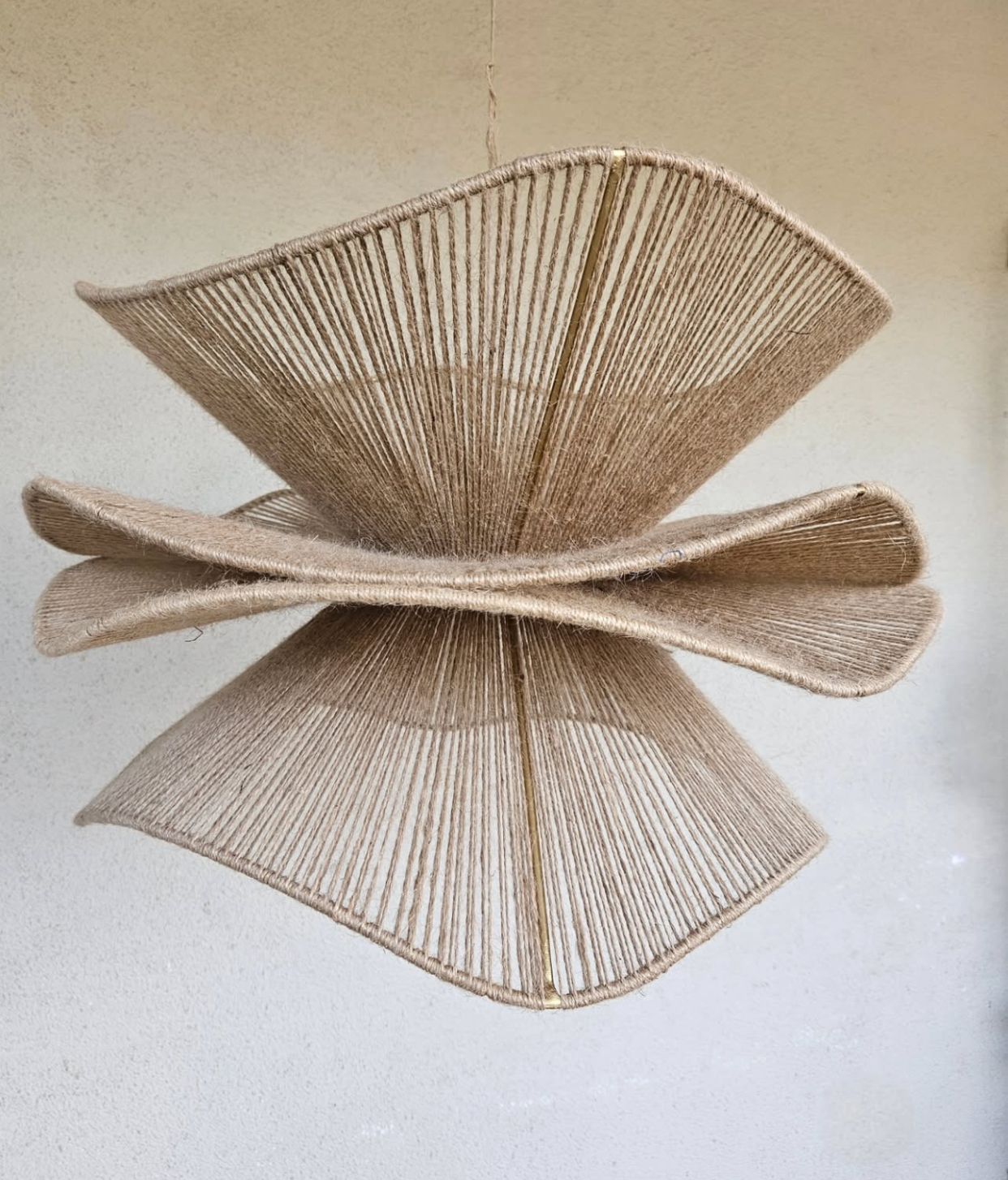 Lámpara Elena de Yute Doble