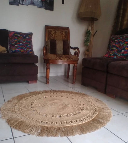 Alfombra de Macramé en Yute – Artesanía Natural y Elegante