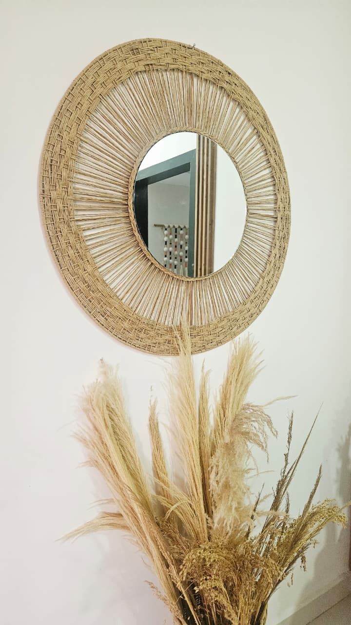 Espejo Arco de Raffia