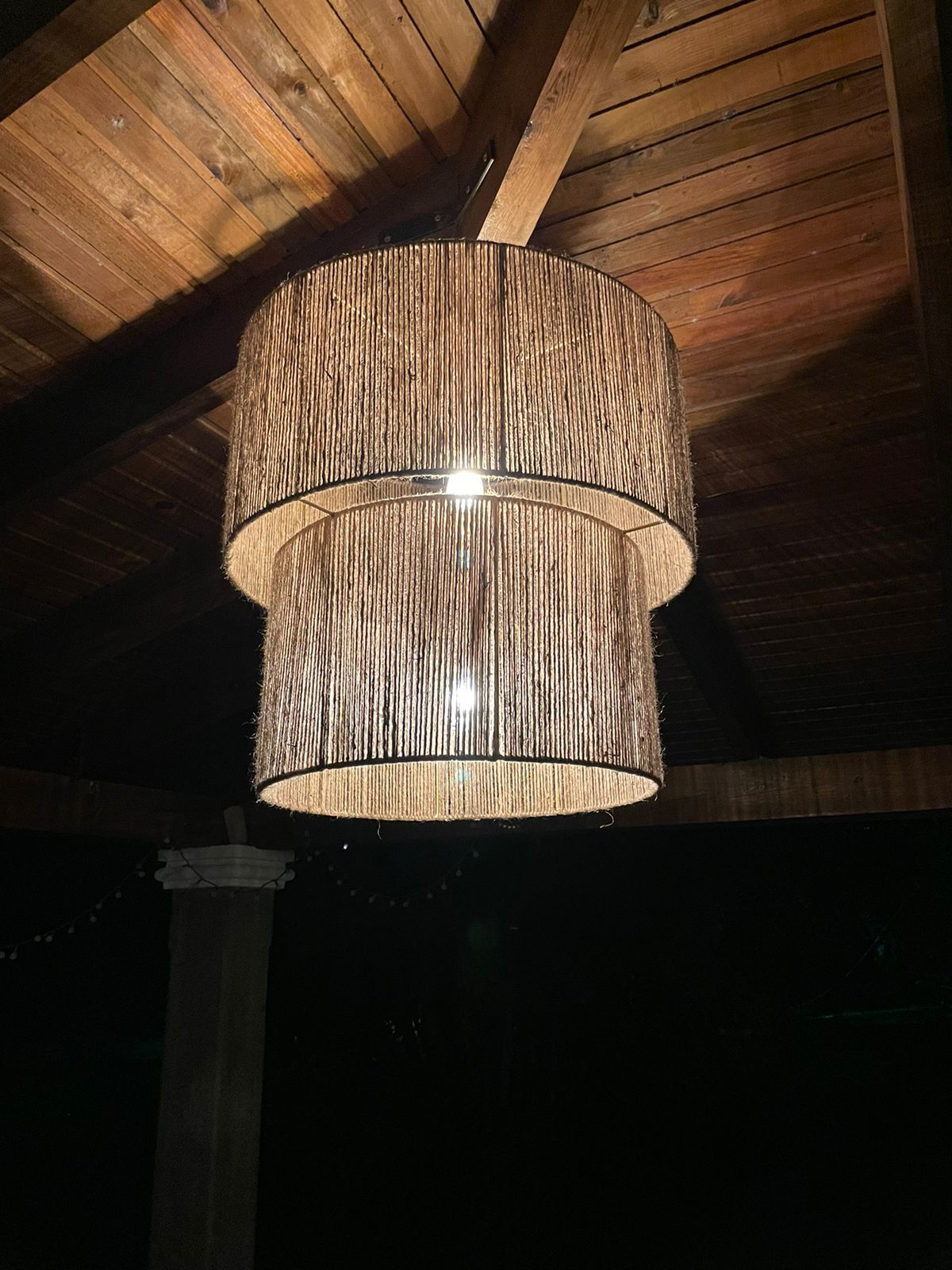 Lámpara de Yute Chandelier